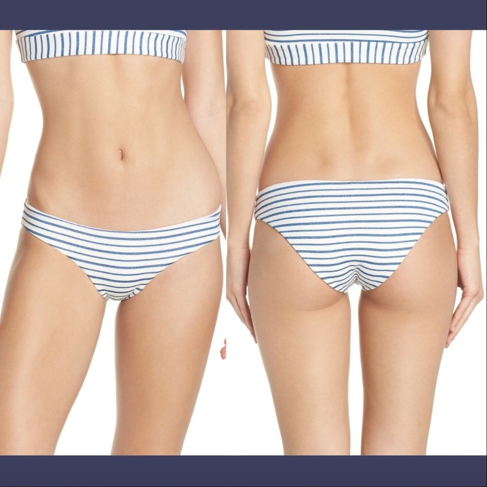 NWD $79 L Space Sandy Stripe Bikini Bottoms Royal Blue [ SZ Large? ]‎